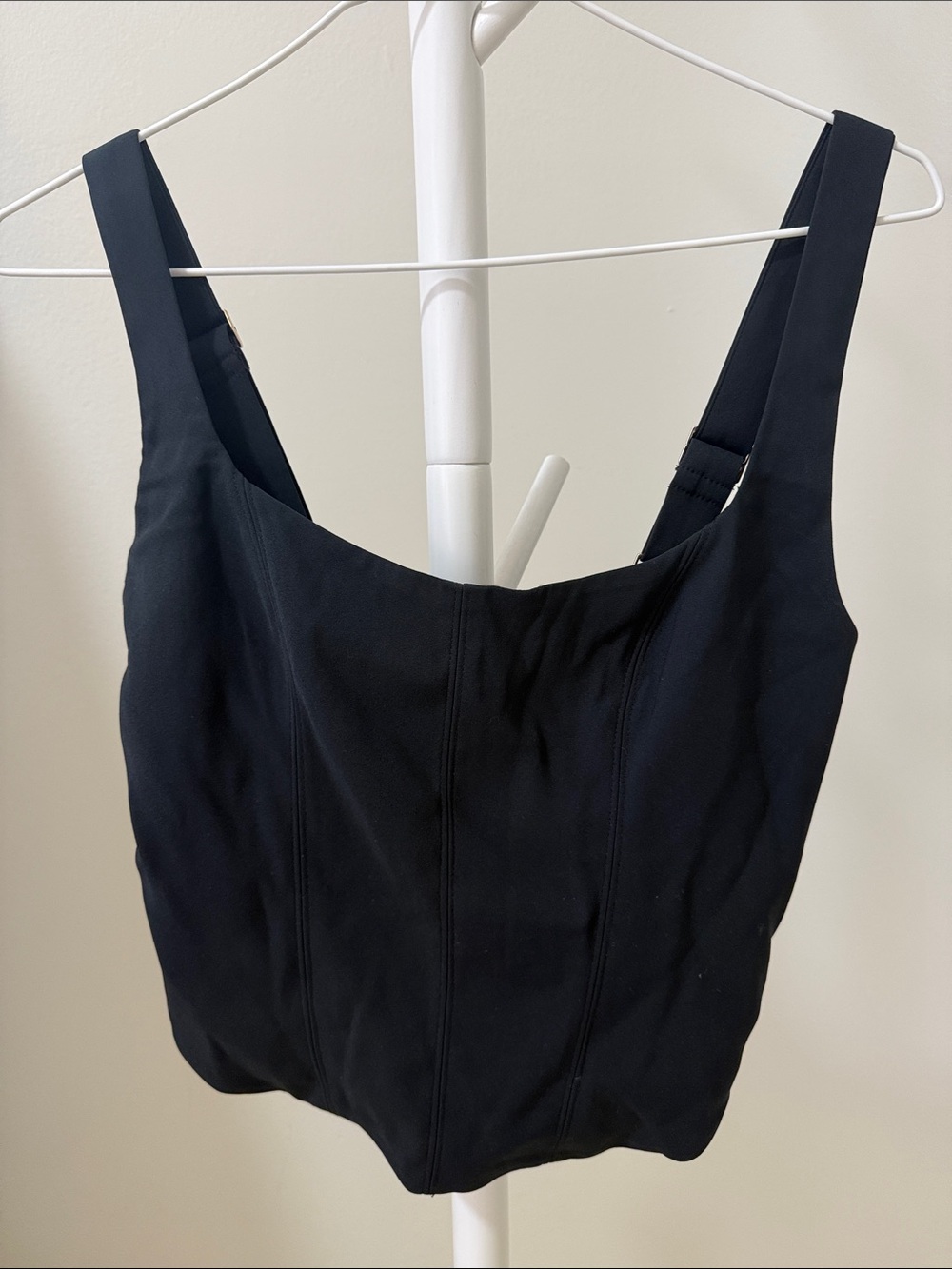 Abercrombie & Fitch Black Square-Cut Structured Camisole